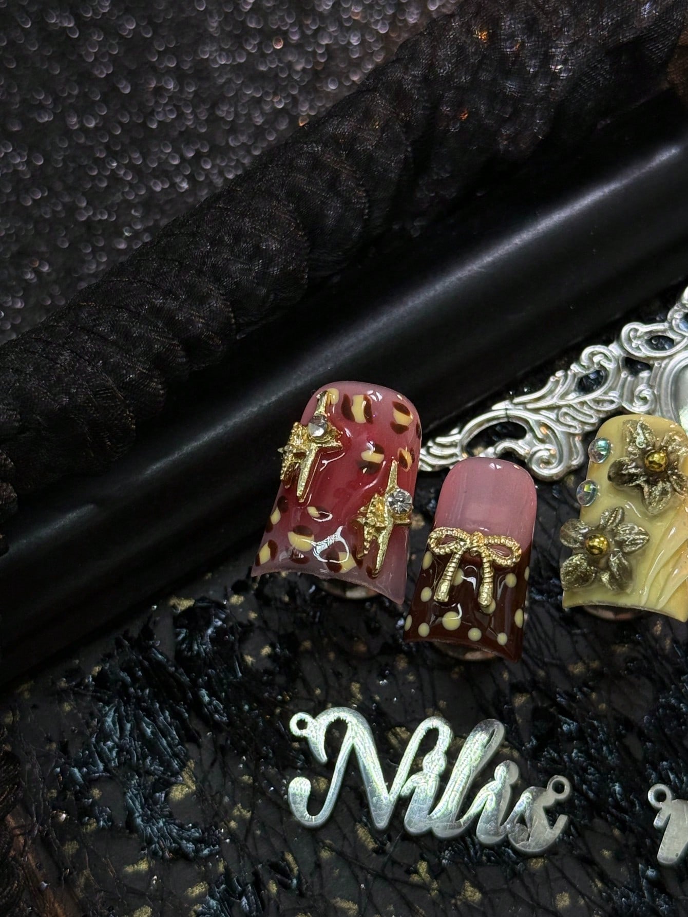 10pcs Handmade Full Coverage S - Nail Art Burgundy reseña y precio