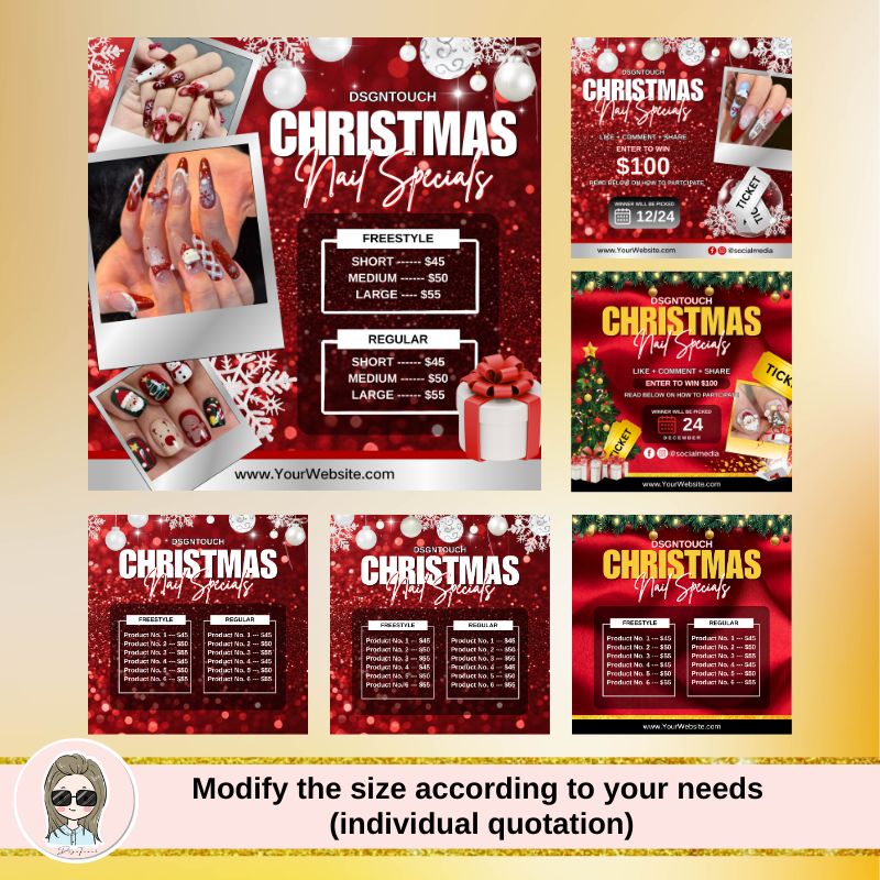 Deep Burgundy Silver Christmas - Nail Art Burgundy reseña y precio