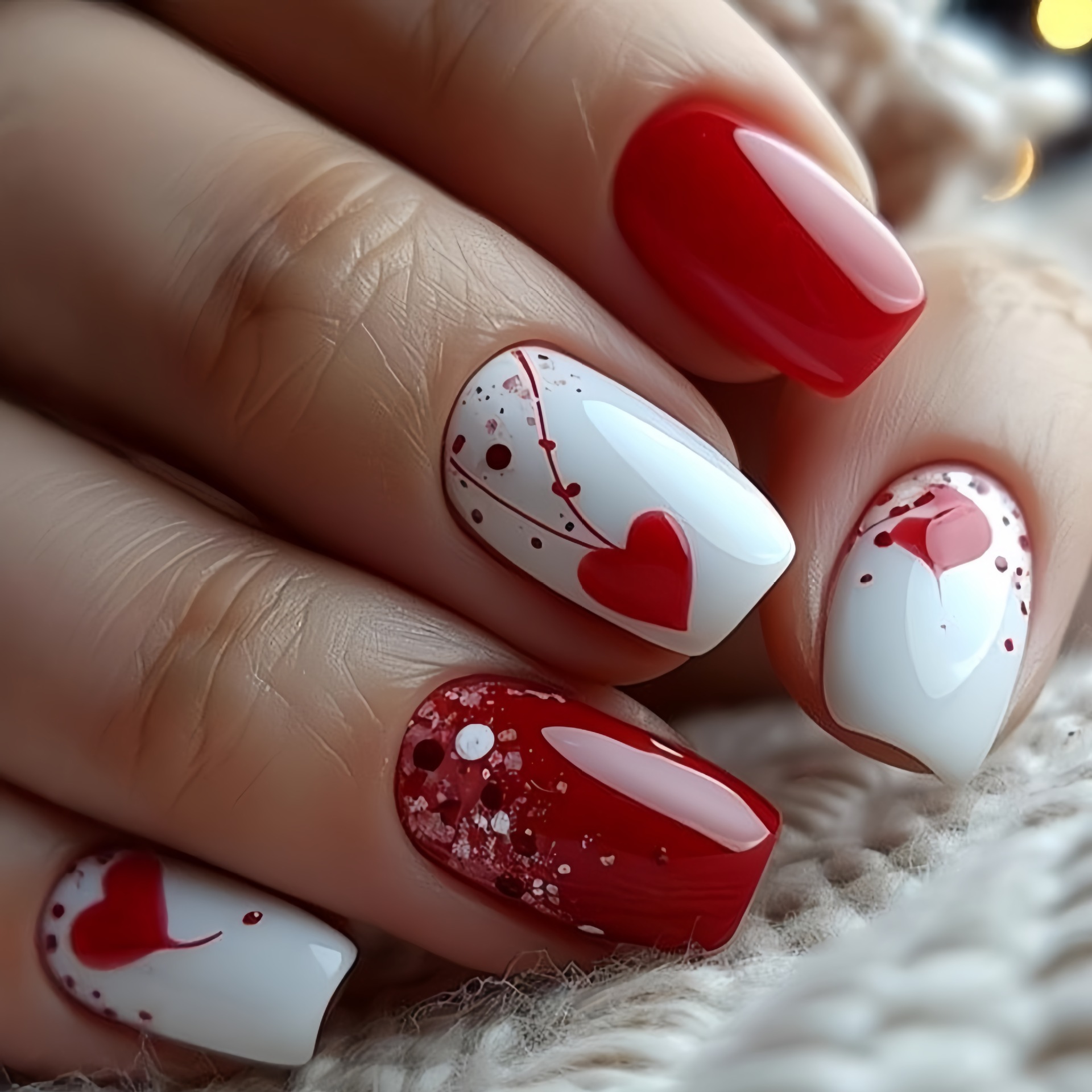 Short Medium fake nails for wo - Nail Art Press On reseña y precio