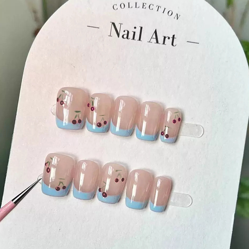 Handmade Press on Nails Summer - Nail Art Glossy reseña y precio