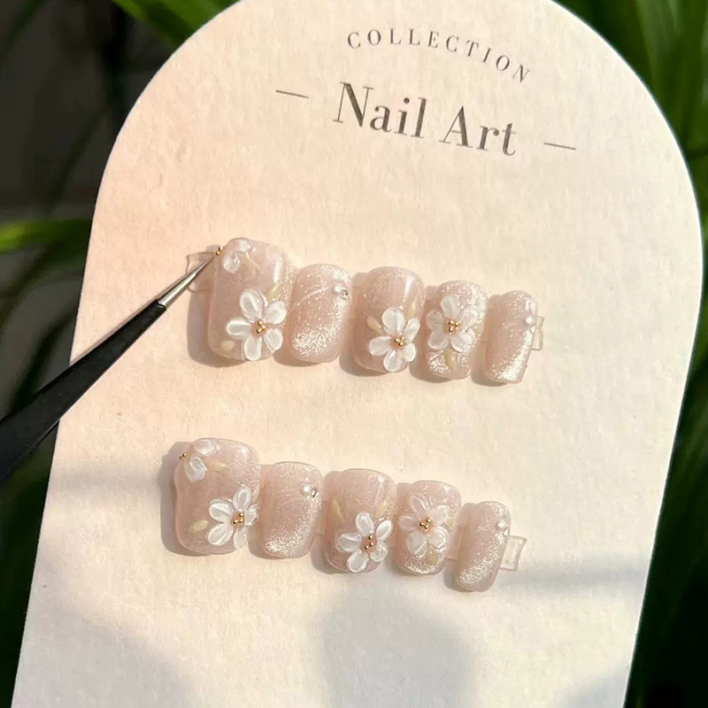 Handmade Press on Nails Summer - Nail Art Glossy reseña y precio