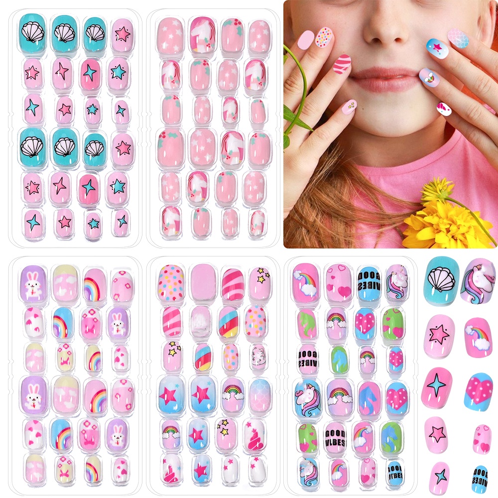 120-Piece 5-Set Candy Kids Pre - Nail Art Fake Nails reseña y precio