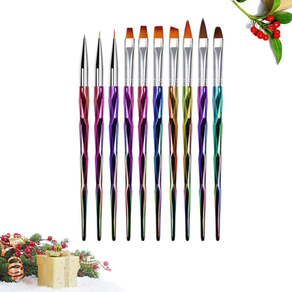10Pcs Electroplated Rod Nail A - Nail Art Brush Set reseña y precio