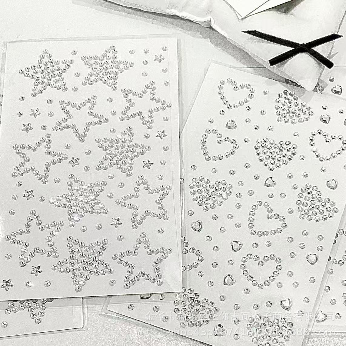 Silver Star Heart Rhinestone S - Nail Art Nail Art reseña y precio