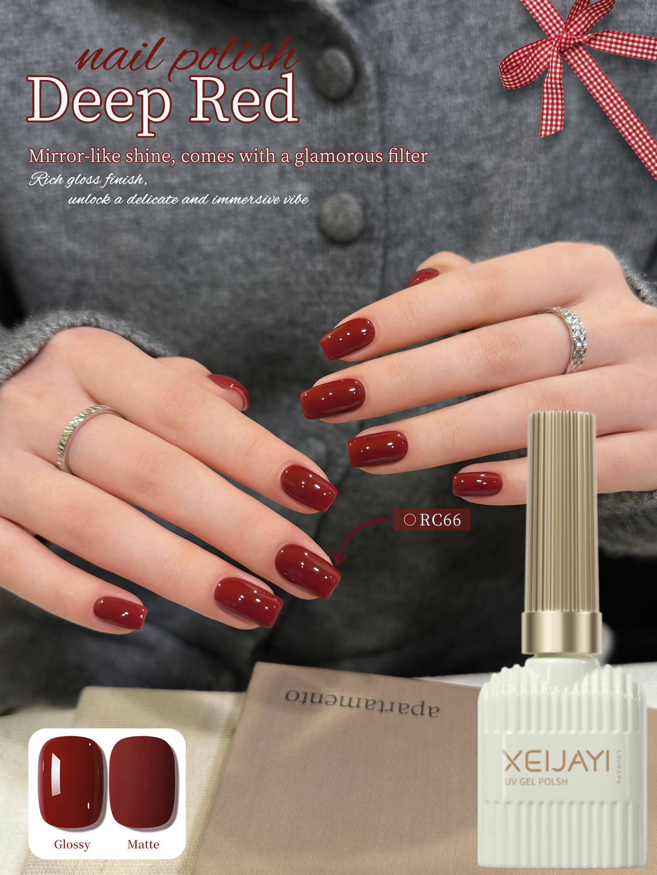 XEIJAYI 1PC 15ml Burgundy Gel  - Nail Art Burgundy reseña y precio