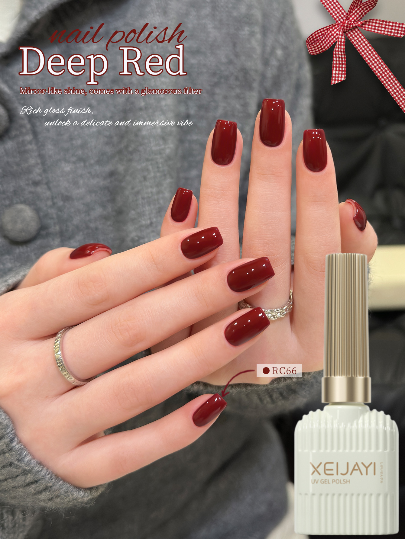 XEIJAYI 1PC 15ml Burgundy Gel  - Nail Art Burgundy reseña y precio