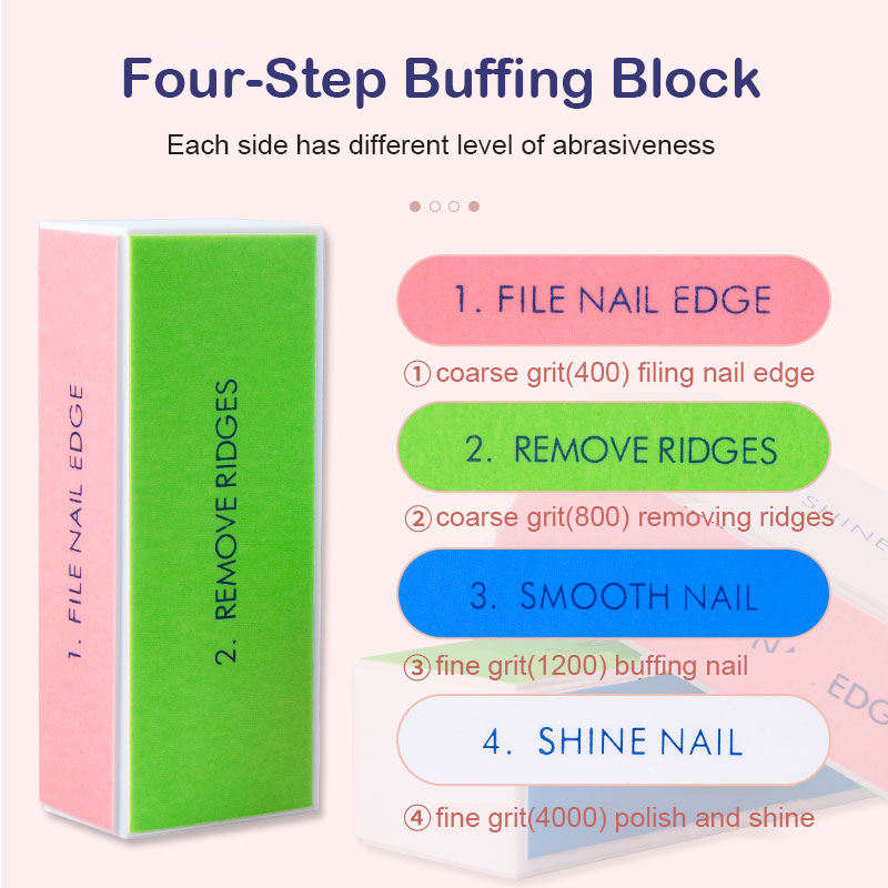 5/10pcs Nail Buffer Block 4 St - Nail Art Glossy reseña y precio