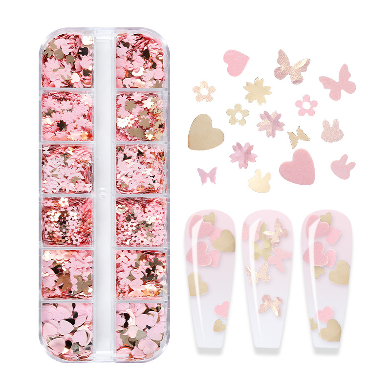 Mix Color Fluorescent Butterfl - Nail Art Glossy reseña y precio