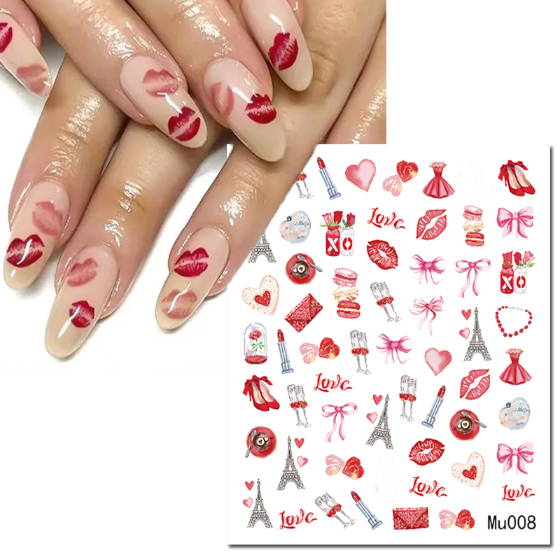 3d Nail Art Sliders Stickers V - Nail Art Valentine reseña y precio