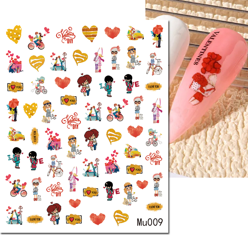 3d Nail Art Sliders Stickers V - Nail Art Valentine reseña y precio