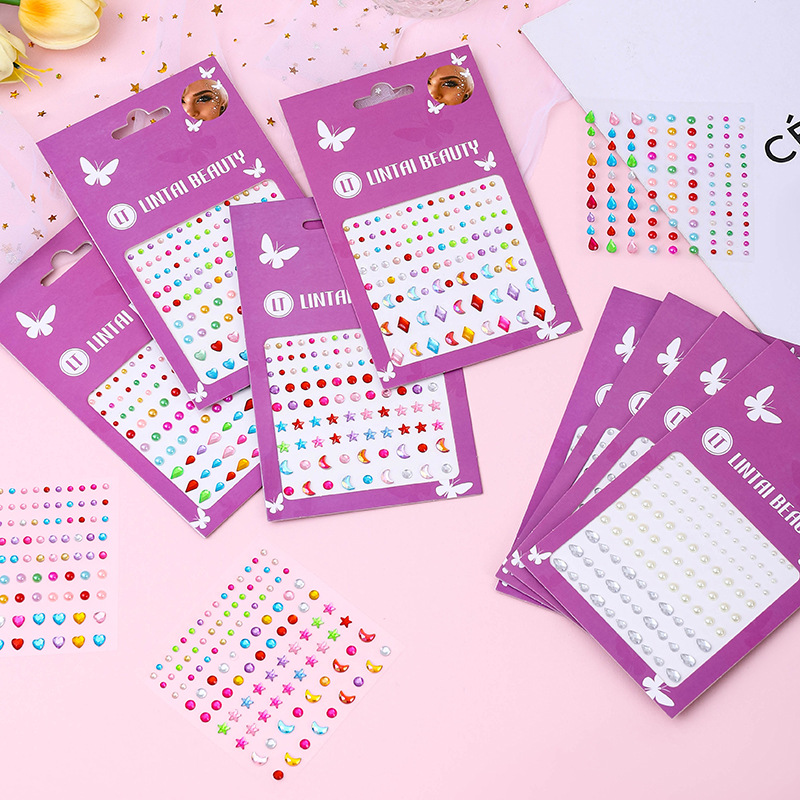 Hot Selling Face Gems Stickers - Nail Art Nail Art reseña y precio