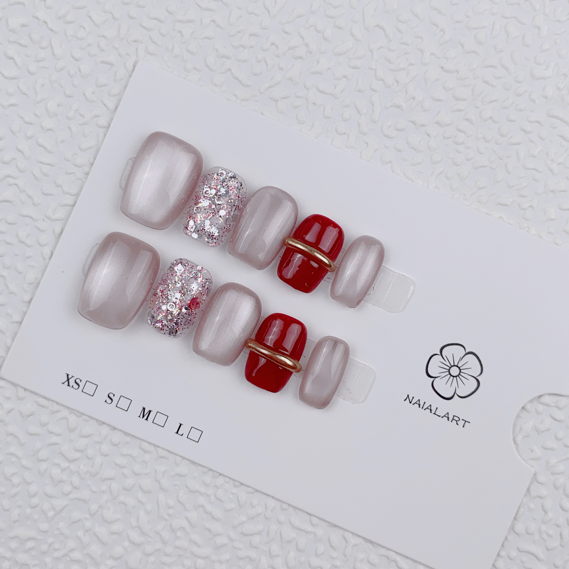 10PCS Light Luxury Short Squar - Nail Art Glossy reseña y precio
