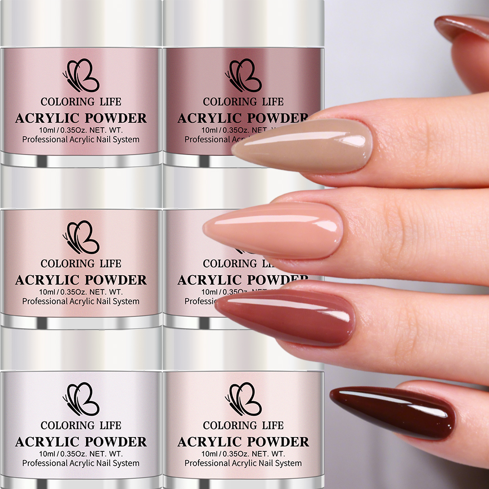 6Pcs/Set Burgundy Mocha Brown  - Nail Art Burgundy reseña y precio