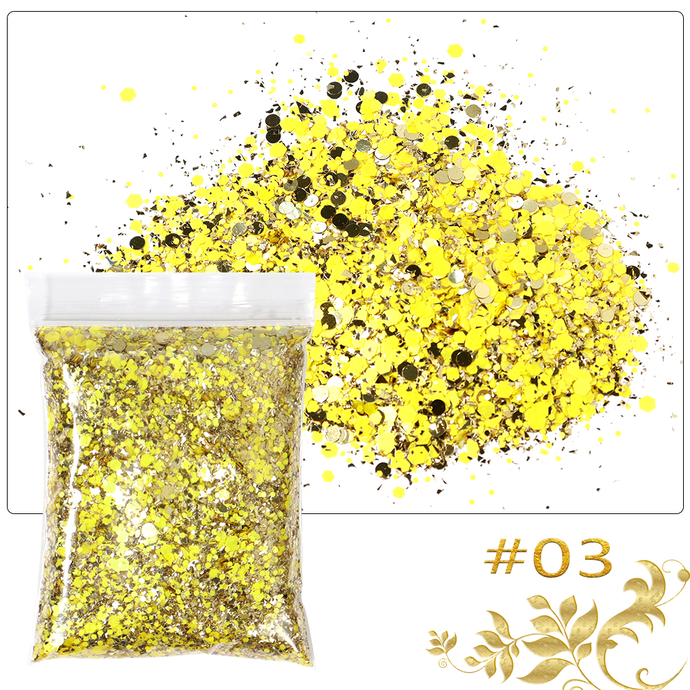 50g/bag Holographic Chunky Gli - Nail Art Valentine reseña y precio