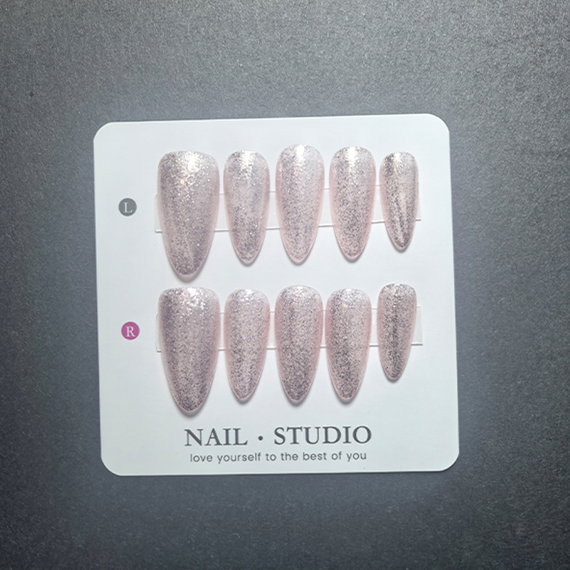 10Pcs Light Blue Press on Nail - Nail Art Glossy reseña y precio