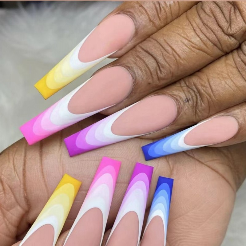 Short Medium fake nails for wo - Nail Art Press On reseña y precio