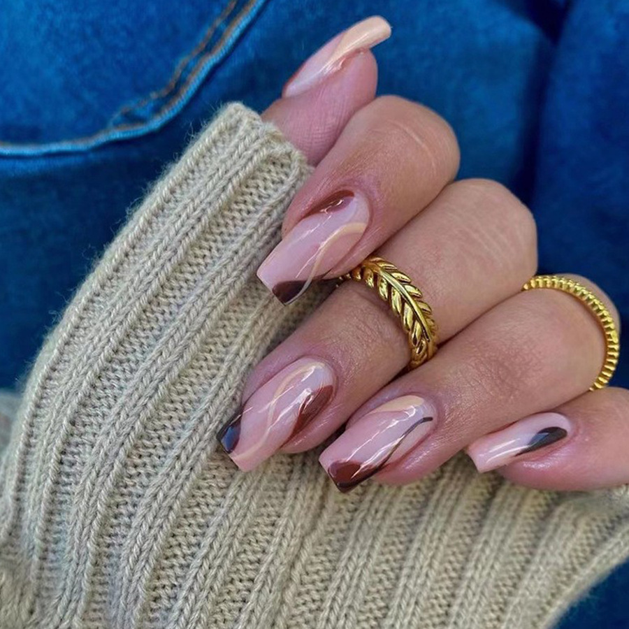 Short Medium fake nails for wo - Nail Art Press On reseña y precio