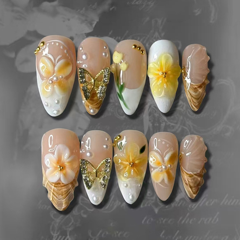 24PCS Burgundy Press on Nails  - Nail Art Burgundy reseña y precio