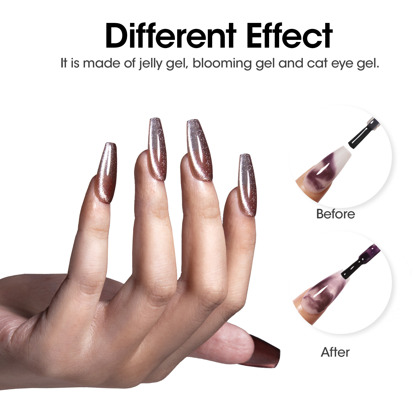 Jelly Gel Nail Polish Set 4 Co - Nail Art Burgundy reseña y precio
