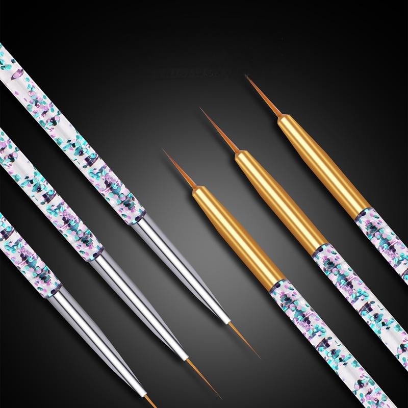 3PCS/Set Transparent Flow Sand - Nail Art Brush Set reseña y precio