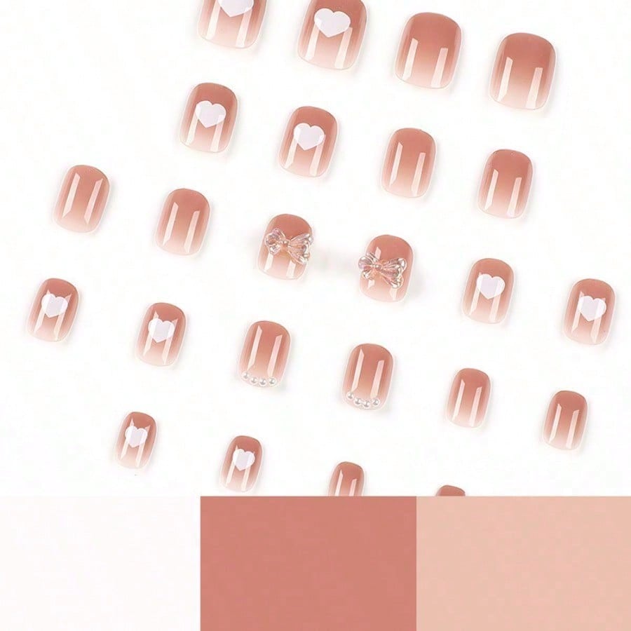 Women Nude Pink Press On Nails - Nail Art Press On reseña y precio