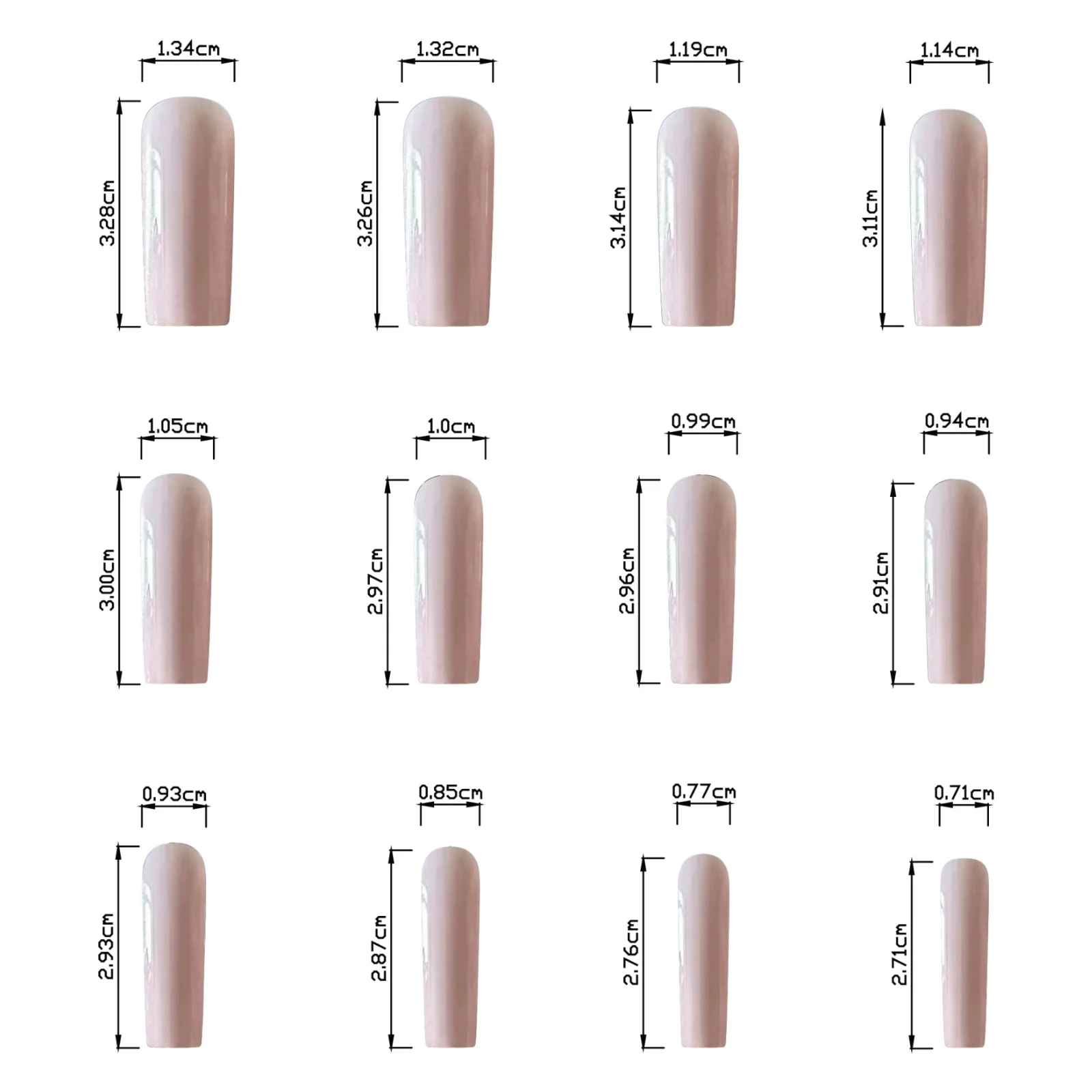 Jelly Pink Press On Nails, Sol - Nail Art Glossy reseña y precio