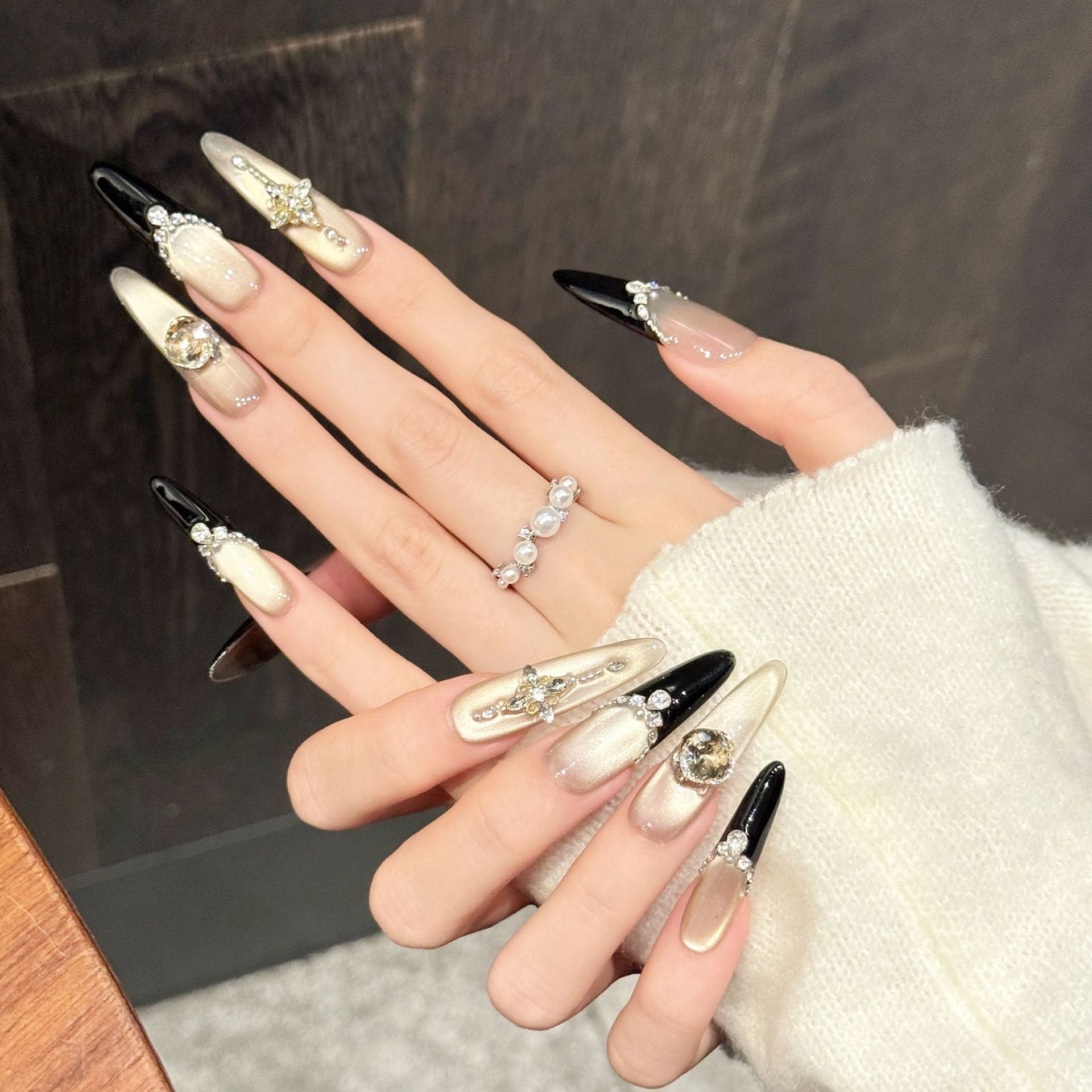 10 PCS Luxury Handmade Press o - Nail Adhesive Tab reseña y precio