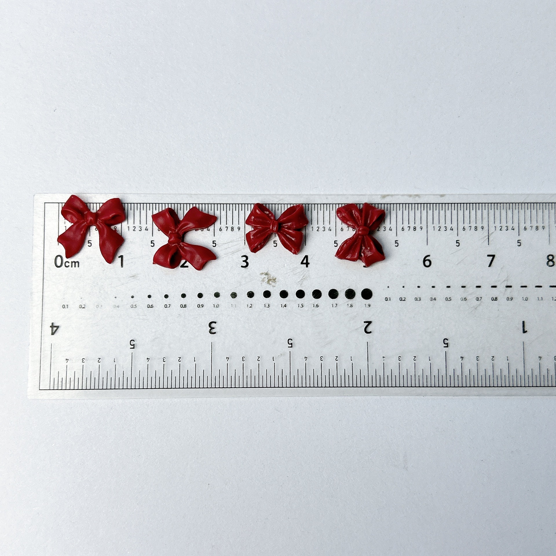 50PCS Burgundy 3D Acrylic Bow  - Nail Art Burgundy reseña y precio