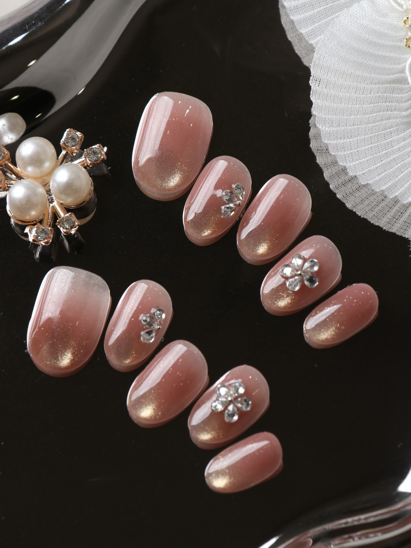 10Pcs Press on Nails Short Cat - Nail Adhesive Tab reseña y precio