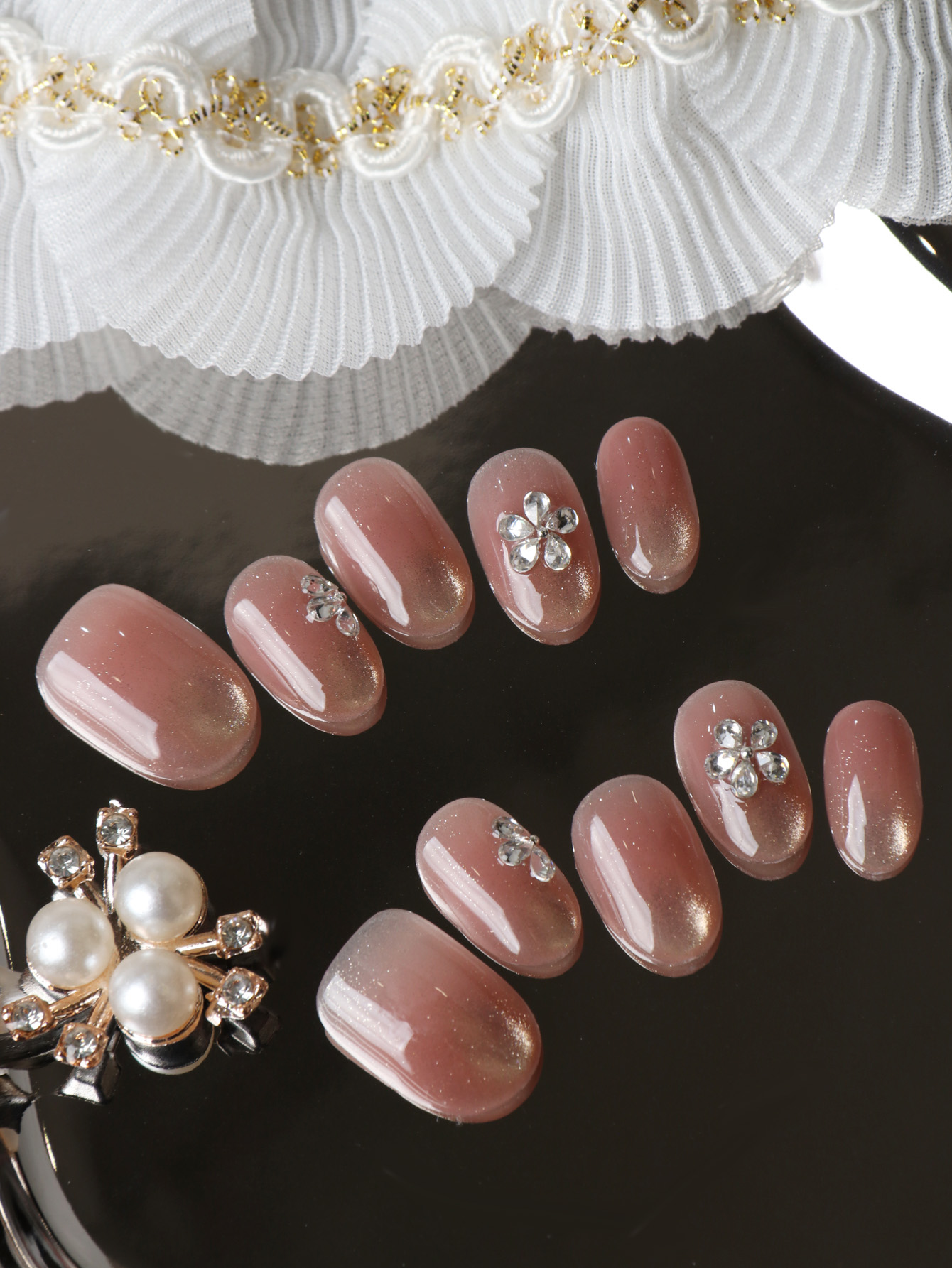 10Pcs Press on Nails Short Cat - Nail Adhesive Tab reseña y precio
